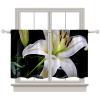 AQUNNEW Stylish Lily Curtain Set 2 Panels for Caf Living Room Bedroom Bathroom Kitchen Rod Pocket Curtains view 1