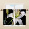 AQUNNEW Stylish Lily Curtain Set 2 Panels for Caf Living Room Bedroom Bathroom Kitchen Rod Pocket Curtains view 2