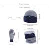 SciBor Winter Warm Knitted Sets Beanie Hat Scarves Winter Face Cover Touchscreen Gloves Scarf Set for Men (Color : Black) view 4