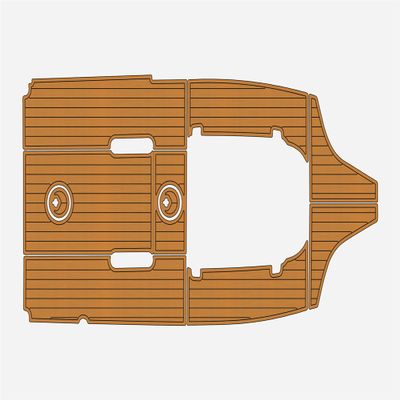 2021 Sea Hunt Ultra 239 Cockpit 1/4 6mm eva Faux Teak Deck Surfing Boat Fishing Boat Motorcycle Hurts crapet Non-Slip mat Floor (Brown Over Black)