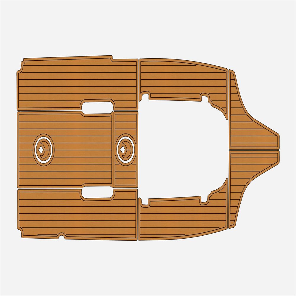 2021 Sea Hunt Ultra 239 Cockpit 1/4 6mm eva Faux Teak Deck Surfing Boat Fishing Boat Motorcycle Hurts crapet Non-Slip mat Floor (Brown Over Black)
