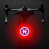 Bicycle Tail Light Fun Zodiac Sign Shaped Tail Light Rechargeable Bicycle Light for Mountain Bikes Brake Light for Road Bikes, Creative Cycling Gear (Pisces) view 1