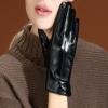exnox Touch Screen Sheepskin Gloves Women's Winter Warm Cycling Driving Pile Thickened Outdoor Driving Riding Women's Leather Gloves view 2