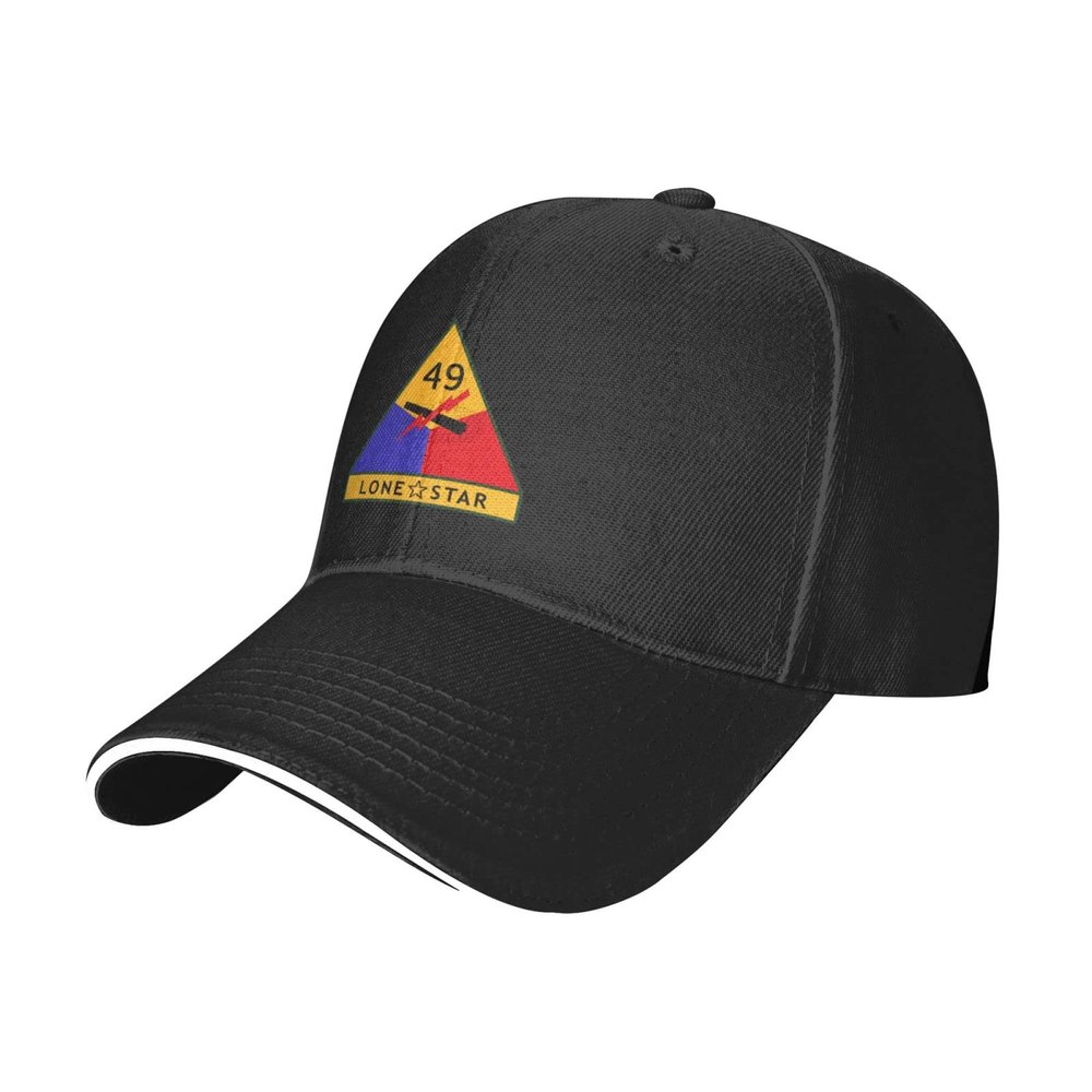 49th Us Armored Division SSI Baseball Cap for Men Women Adjustable Funny Dad Hat Black