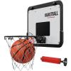 PODEC Foldable Rim Indoor Mini Basketball Hoop, Wall Mounted, Black, Polyethylene Terephthalate, Metal