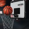 PODEC Foldable Rim Indoor Mini Basketball Hoop, Wall Mounted, Black, Polyethylene Terephthalate, Metal view 4