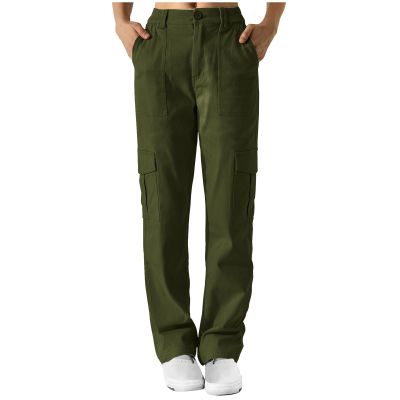 Women's Pants High Waisted Wide Leg Cargo Pants Stretchy Baggy Joggers Pants Fashion Teen Girls Y2K Streetwear Trousers