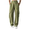 Women's Pants High Waisted Wide Leg Cargo Pants Stretchy Baggy Joggers Pants Fashion Teen Girls Y2K Streetwear Trousers