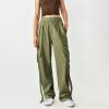 Women's Pants High Waisted Wide Leg Cargo Pants Stretchy Baggy Joggers Pants Fashion Teen Girls Y2K Streetwear Trousers view 2