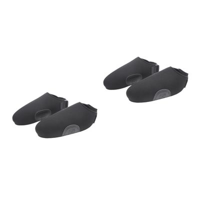 Kisangel 2pairs Adjustable Windproof Ice Skates Shoe Covers Elastic Protective Sleeve for Skating Black Fits Convenient for Outdoor Sports