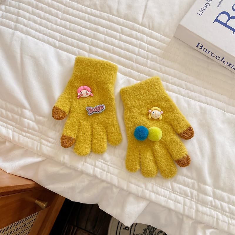 DEXSUN Autumn and Winter New Warm and Cold-Proof Cute Children's Gloves