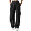 Women's Pants High Waisted Wide Leg Cargo Pants Stretchy Baggy Joggers Pants Fashion Teen Girls Y2K Streetwear Trousers view 1