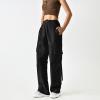 Women's Pants High Waisted Wide Leg Cargo Pants Stretchy Baggy Joggers Pants Fashion Teen Girls Y2K Streetwear Trousers view 3