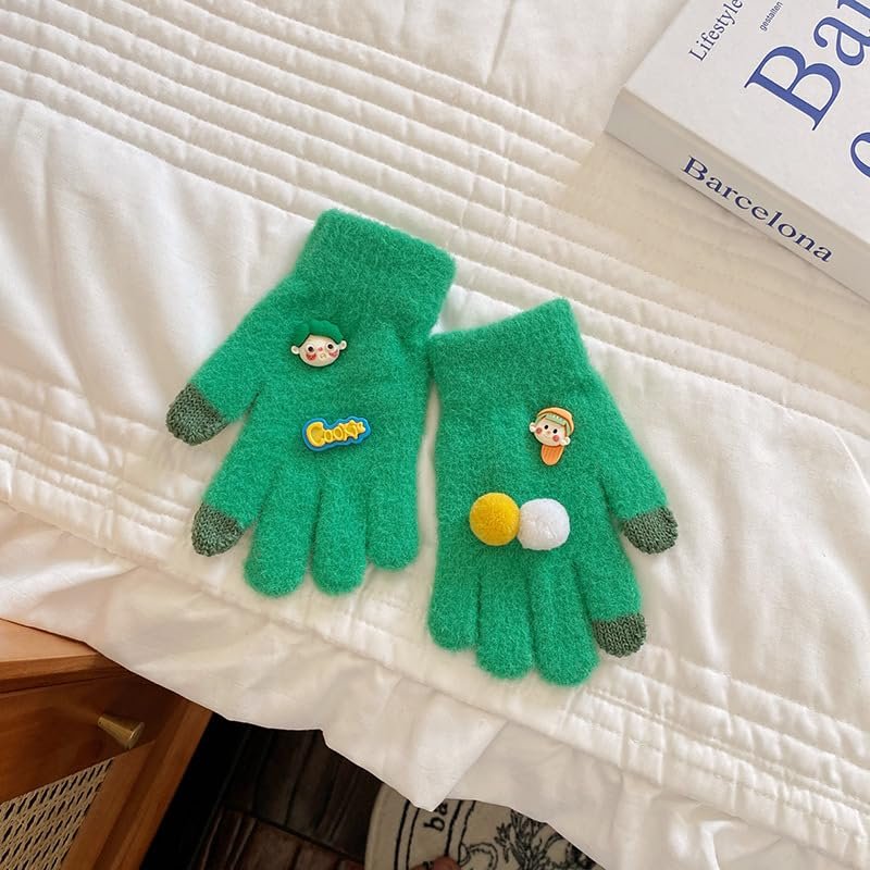 DEXSUN Autumn and Winter New Warm and Cold-Proof Cute Children's Gloves