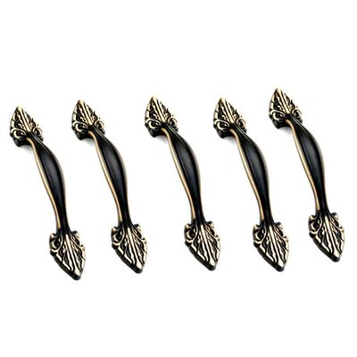 Cabinet knobs, Cabinet Knobs,Door Knobs,Handle, 5 Sets Antique Bronzy Door Knobs Cupboard Cabinet Handle Drawer Pull Handle with Screws Brass Antique Drawer Handles Round Handle Kitchen Single Hole Mo