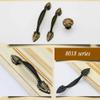 Cabinet knobs, Cabinet Knobs,Door Knobs,Handle, 5 Sets Antique Bronzy Door Knobs Cupboard Cabinet Handle Drawer Pull Handle with Screws Brass Antique Drawer Handles Round Handle Kitchen Single Hole Mo view 4
