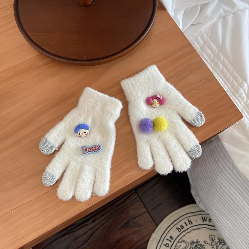 DEXSUN Autumn and Winter New Warm and Cold-Proof Cute Children's Gloves