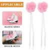 2pcs Skate Fur Ball Roller Skate Shoe Decoration Roller Skate Shoes Charm Fluffy Balls Laces Pompom Ball with Bell Ice Skates Laces Artificial Fur Roller Skates Scroll Wheel Miss view 2