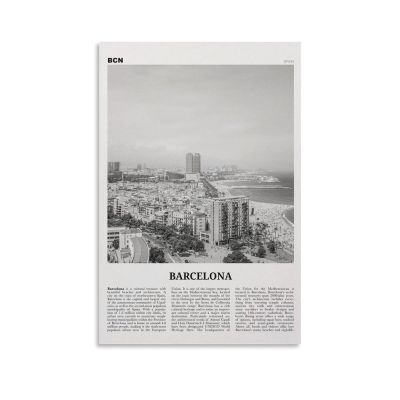 Barcelona Wall Art, Barcelona Poster, Barcelona Photo Poster Picture Print Canvas Wall Art for Home Bedroom Wall Decoration 20x30inch(50x75cm)