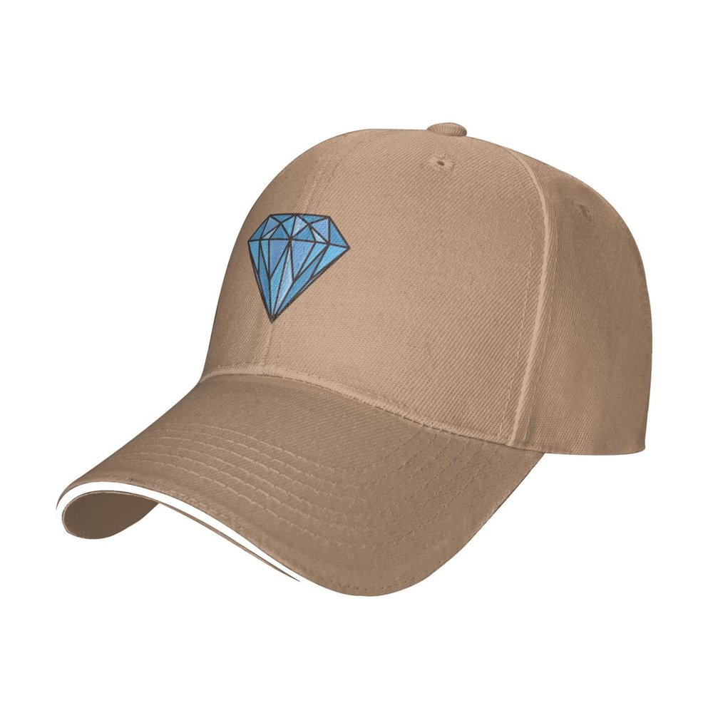 Diamond Baseball Cap for Men Women Adjustable Funny Dad Hat Natural