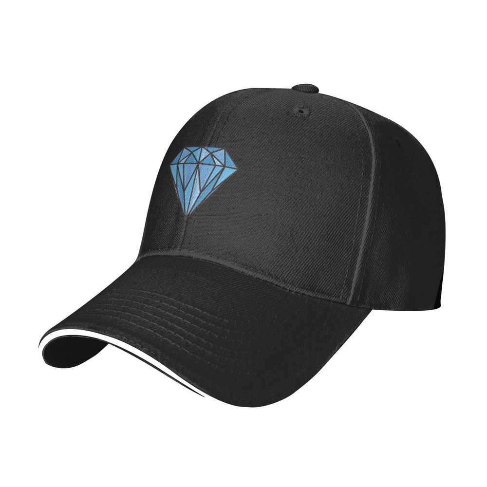 Diamond Baseball Cap for Men Women Adjustable Funny Dad Hat Black