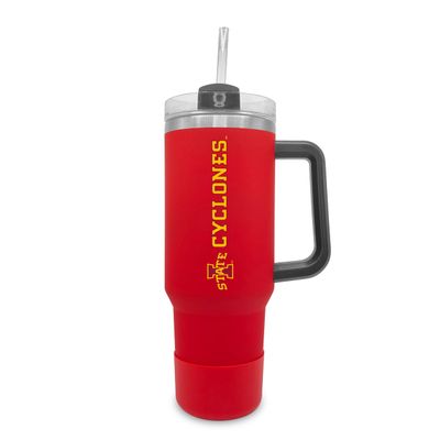 The Fanatic Group Iowa State University 40oz. Tumbler with Handle and Straw - Red