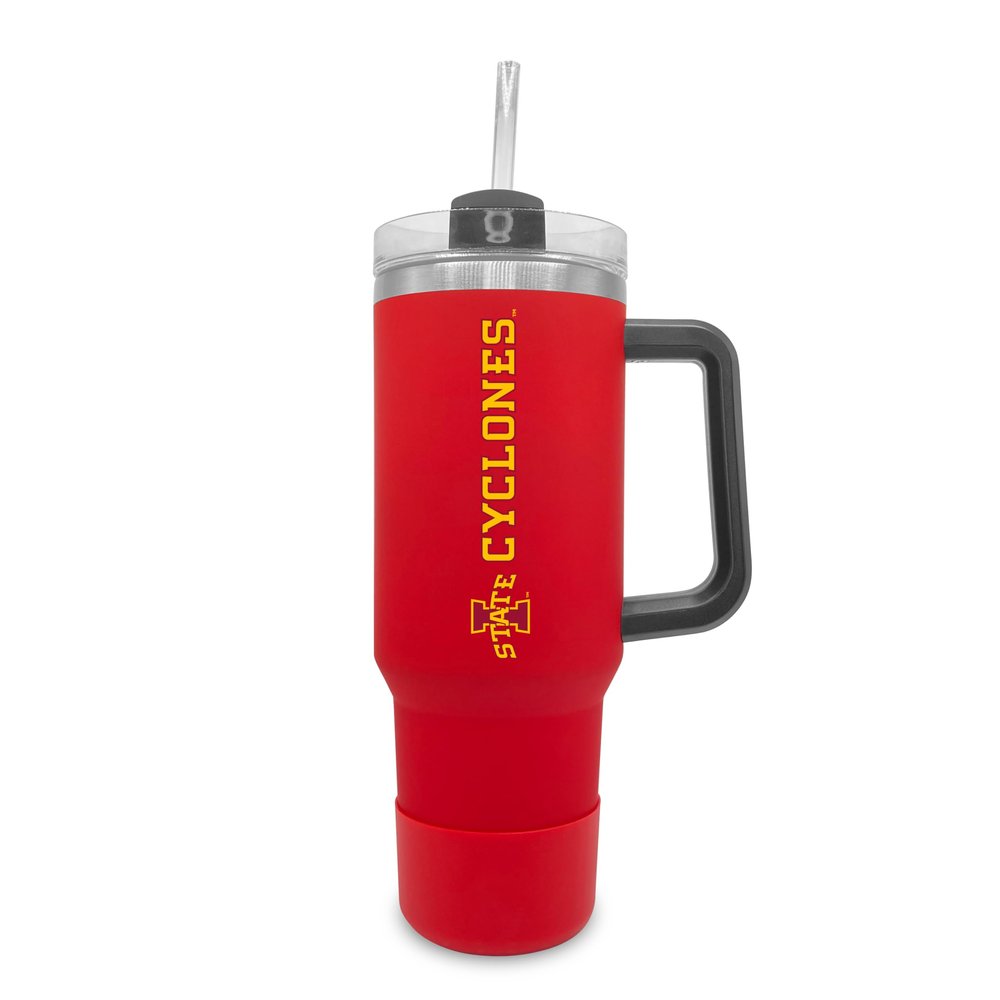 The Fanatic Group Iowa State University 40oz. Tumbler with Handle and Straw - Red
