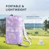 Wake In Cloud - Kids Sleeping Bag for Girls Toddlers, Camping in Warm Cold Weather, Backpacking Lightweight Compact Outdoor Liner for 3 Seasons, Rainbow Clouds, Dark Purple view 4