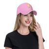 QIZYOQA Hello Card with Light Bulb Baseball Cap for Men Women Adjustable Funny Dad Hat Pink view 3