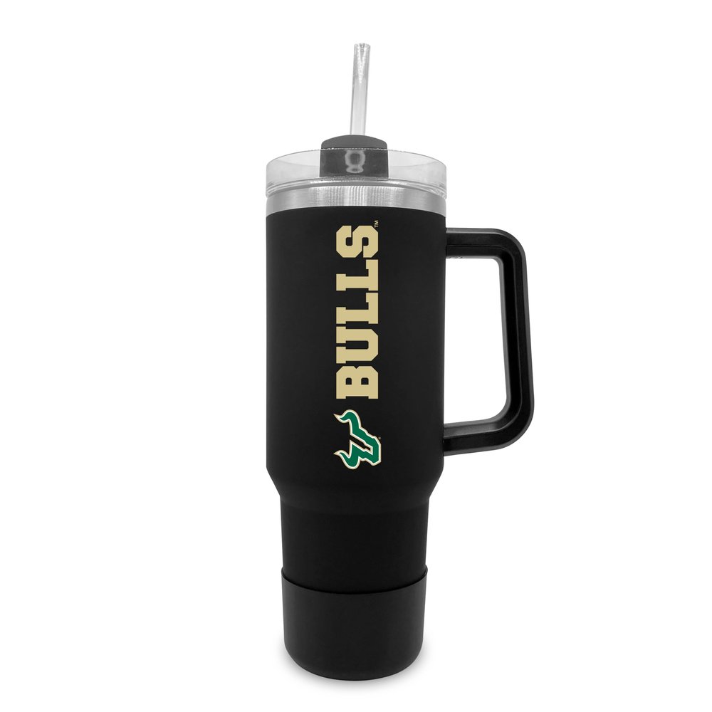 The Fanatic Group University of South Florida 40oz. Tumbler with Handle and Straw - Black