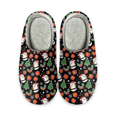 FETAL Home Cotton Slippers Printed Home Indoor Non-Slip Couple Slippers