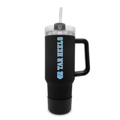The Fanatic Group University of North Carolina 40oz. Tumbler with Handle and Straw - Black