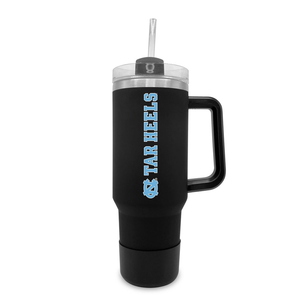 The Fanatic Group University of North Carolina 40oz. Tumbler with Handle and Straw - Black