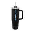 The Fanatic Group University of North Carolina 40oz. Tumbler with Handle and Straw - Black view 1