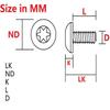 6PCS Scales Handle Patch Screws Fits for Cold Steel, CNC Titanium Deep Carry Pocket Clip Screws (Size : #1 TI) view 3