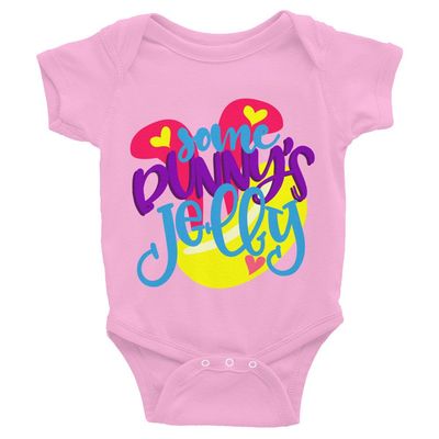 Arkansas Made Some Bunny's Jelly Easter Infant Bodysuit Pink