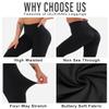 3 Pack High Waisted Leggings for Women No See Through Yoga Pants Tummy Control Leggings for Workout Running Buttery Soft (Pocket Black/Grey/Pink, 2XL) view 4