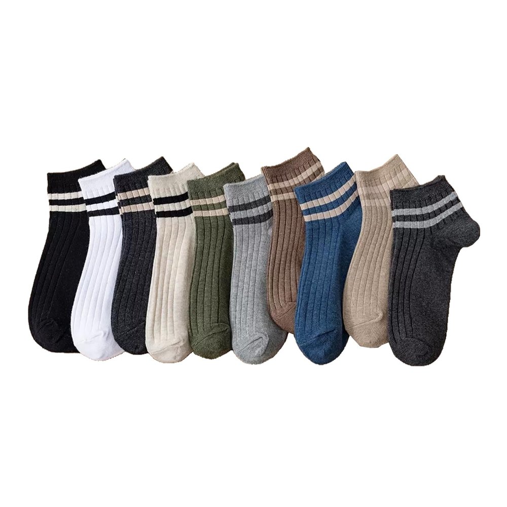 WEAREZ 10 Pairs Of Socks Men's Cotton, Spring And Summer Sports Invisible Socks