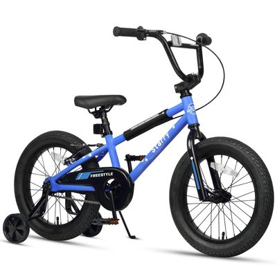 cubsala 16 Inch Little Kids Bike for Over 4 Years Old Boys Girls Youth BMX Style Bicycle with Training Wheels Coaster & Rear V Brake, Blue