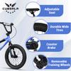 cubsala 16 Inch Little Kids Bike for Over 4 Years Old Boys Girls Youth BMX Style Bicycle with Training Wheels Coaster & Rear V Brake, Blue view 2