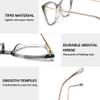 FEISEDY Oversized Cat Eye Glasses Frame Non Prescription Eyeglasses with Clear Lens Eyewear for Women Men B0066 view 3