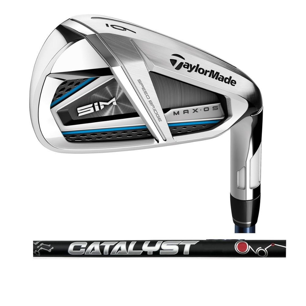 TaylorMade Sim Max OS Iron #6 Iron, Catalyst Black Senior Flex