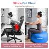 kisnbld Exercise Ball, Extra Thick Yoga Ball for Workout Pregnancy Stability, 4 Sizes Anti-Burst Balance Ball with Foot Pump - Heavy Duty Fitness Ball Chair for Office, Home & Gym view 3