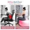 kisnbld Exercise Ball, Extra Thick Yoga Ball for Workout Pregnancy Stability, 4 Sizes Anti-Burst Balance Ball with Foot Pump - Heavy Duty Fitness Ball Chair for Office, Home & Gym view 3