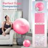 kisnbld Exercise Ball, Extra Thick Yoga Ball for Workout Pregnancy Stability, 4 Sizes Anti-Burst Balance Ball with Foot Pump - Heavy Duty Fitness Ball Chair for Office, Home & Gym view 4