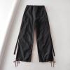 Parachute Pants Womens Cargo Pants High Waisted Wide Leg Pants Baggy Drawstring Joggers Pants Teen Girls Y2K Streetwear view 4