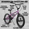 cubsala Freestyle BMX Bike, 20 Inch Kids Bicycle for 7-13 Years Old Kids and Beginner Level Rider, Purple view 2