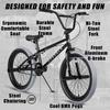 cubsala Freestyle BMX Bike, 20 Inch Kids Bicycle for 7-13 Years Old Kids and Beginner Level Rider, Black with Grey Tires view 2
