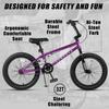 cubsala Freestyle BMX Bike, 18 Inch Kids Bicycle for 5-9 Years Old Kids and Beginner Level Rider, Purple view 2