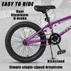 cubsala Freestyle BMX Bike, 18 Inch Kids Bicycle for 5-9 Years Old Kids and Beginner Level Rider, Purple view 3